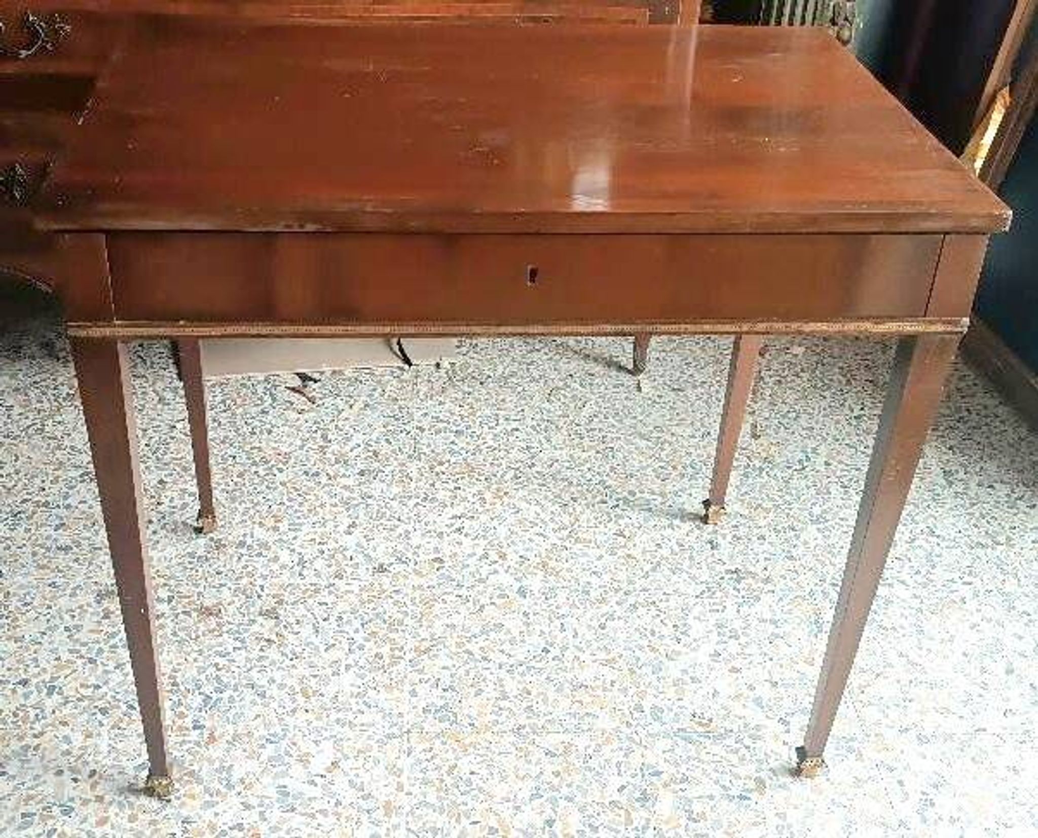 Antique writing table - sliding top - mahogany - Louis XVI
