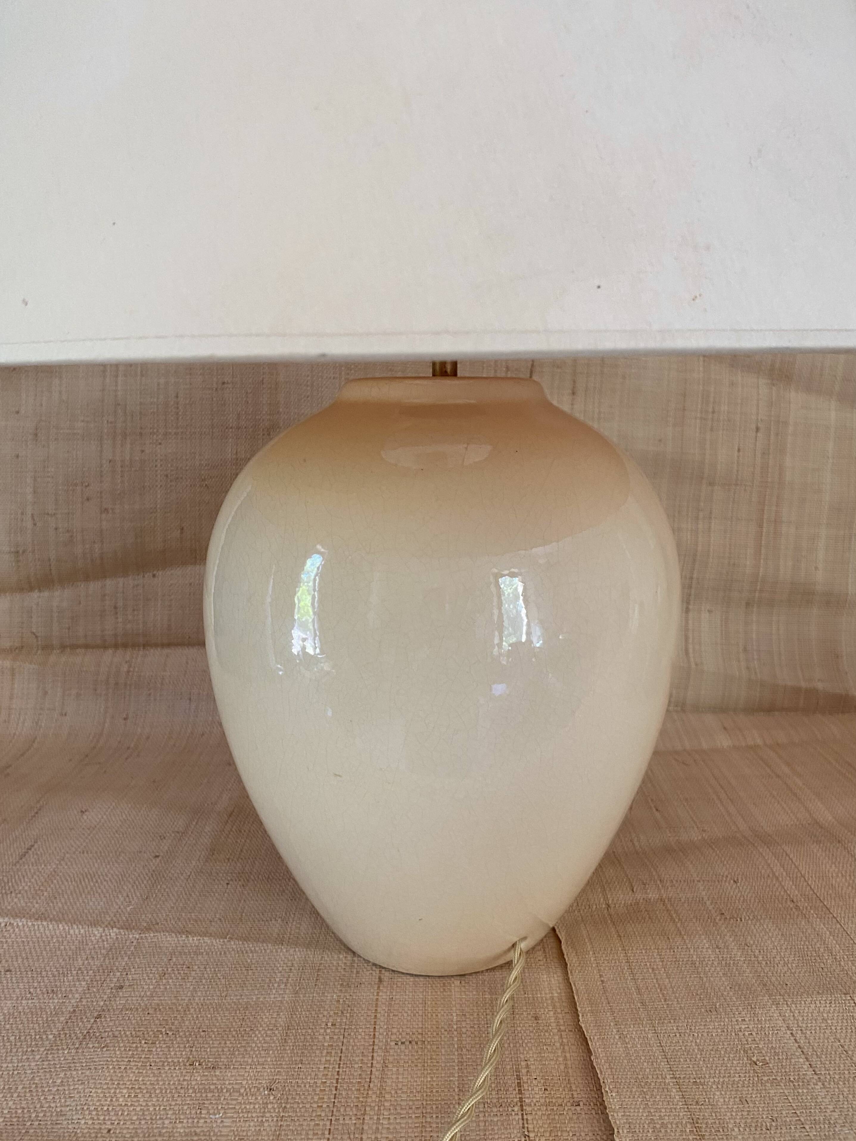 Ceramic lamp base, 2M fabric cable