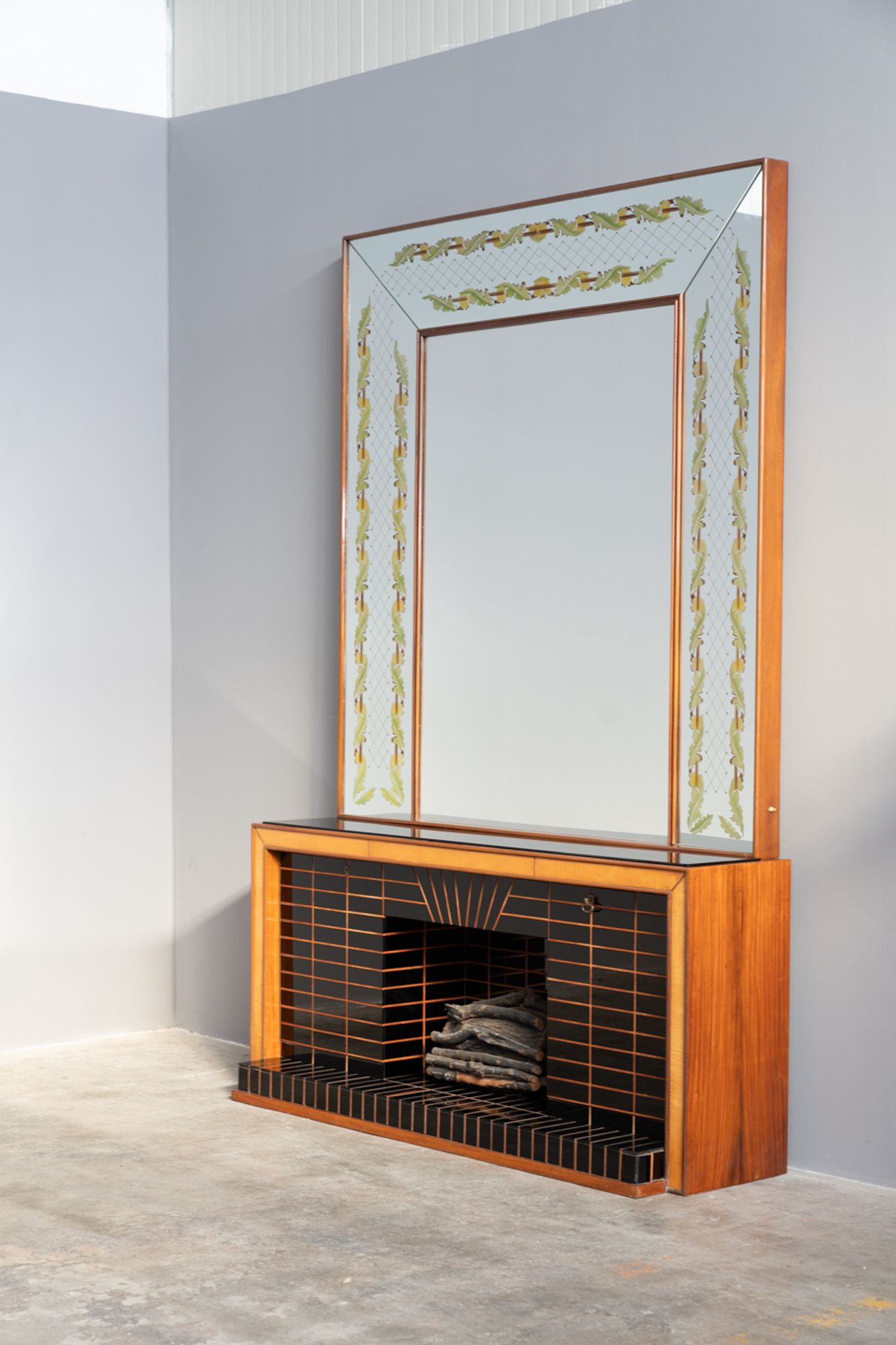 Sideboard with mirror by Luigi Brusotti, 1940