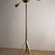 Mid-century Russian floor lamp with three adjustable brass shades