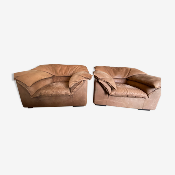 Danish armchair N.Eilersen "Monza" in natural buffalo leather