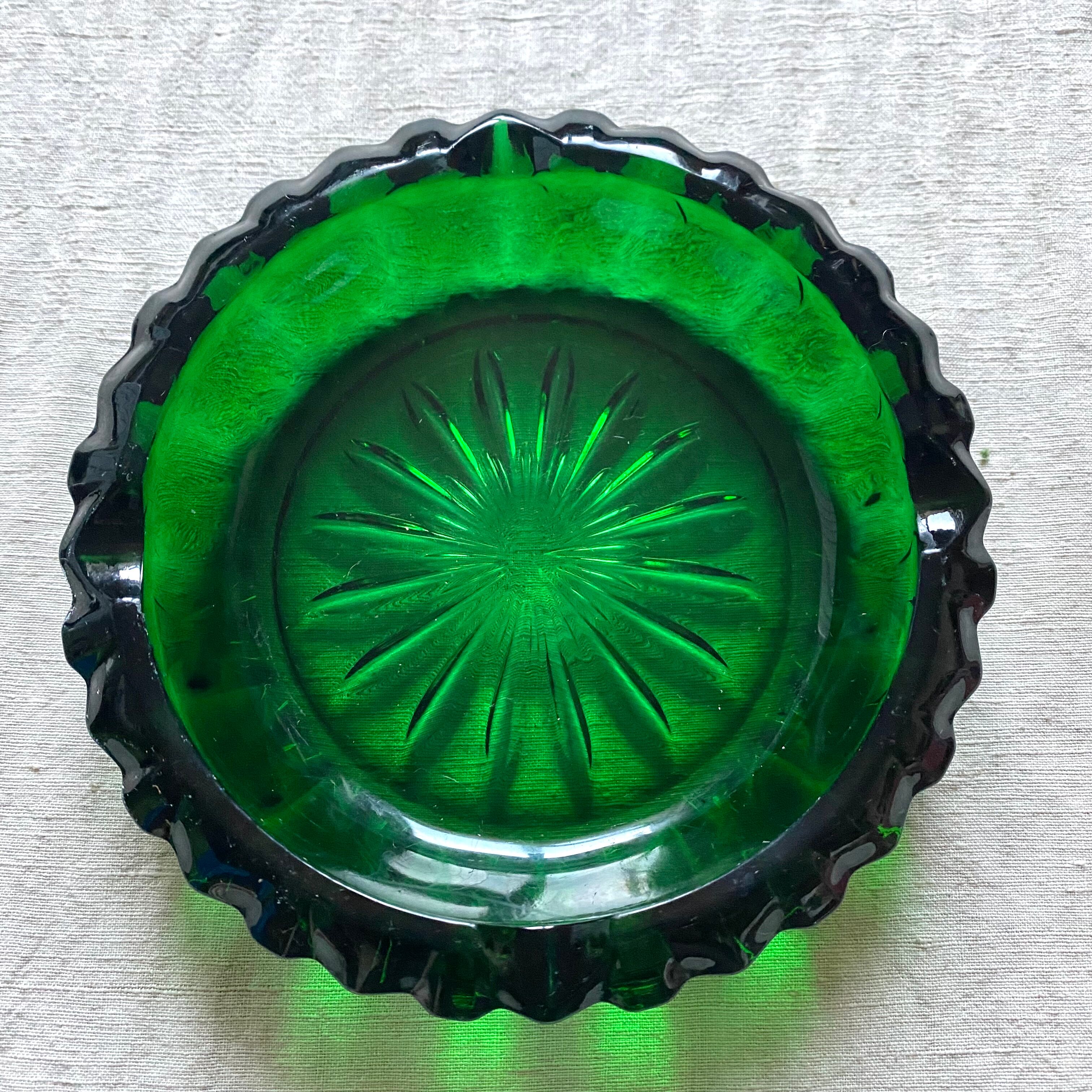 Vintage glass ashtray