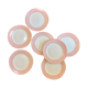 Set of 7 flat plates vintage pink L'Amandinoise