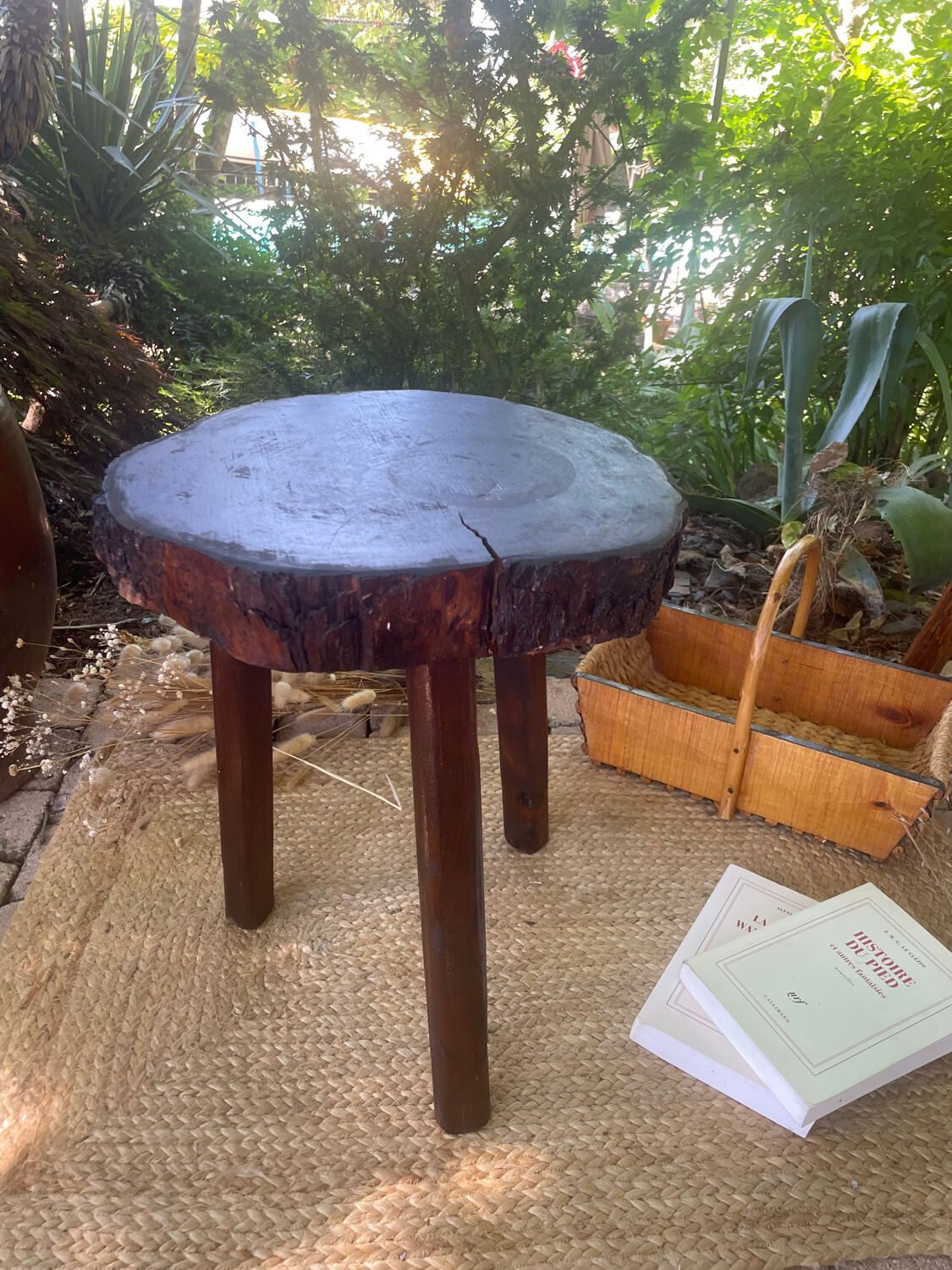 Brutalist tripod stool