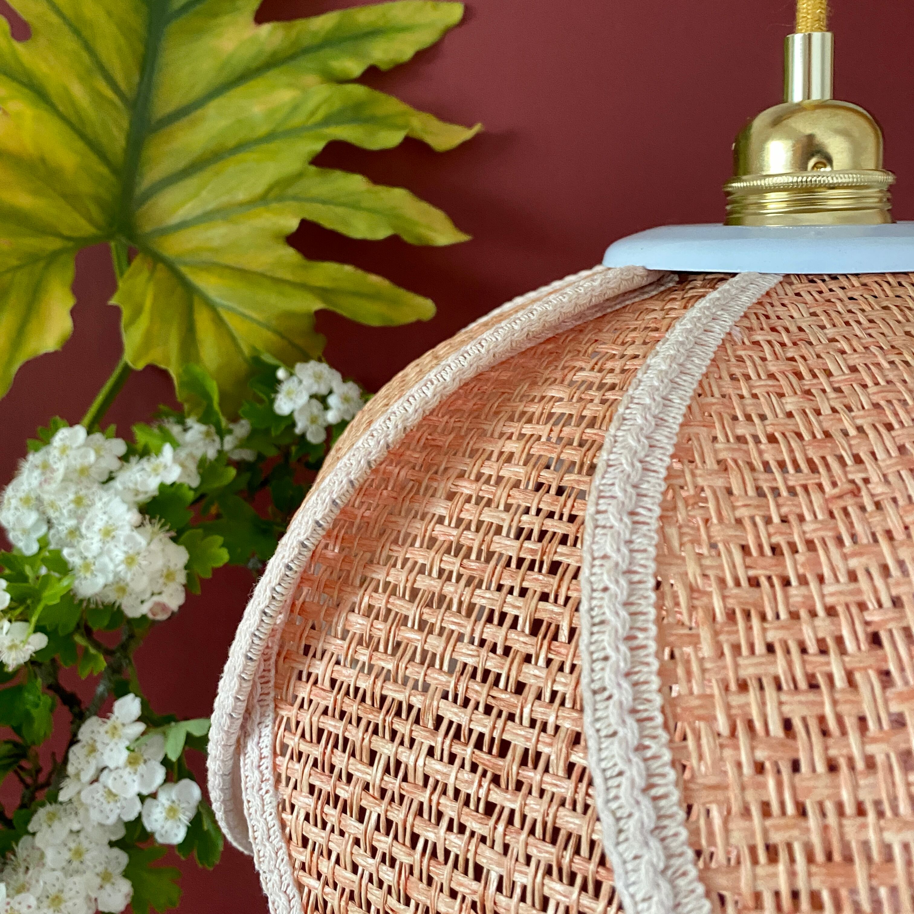 Vintage lotus flower pendant lamp