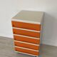Desserte Flair plastique orange et blanc