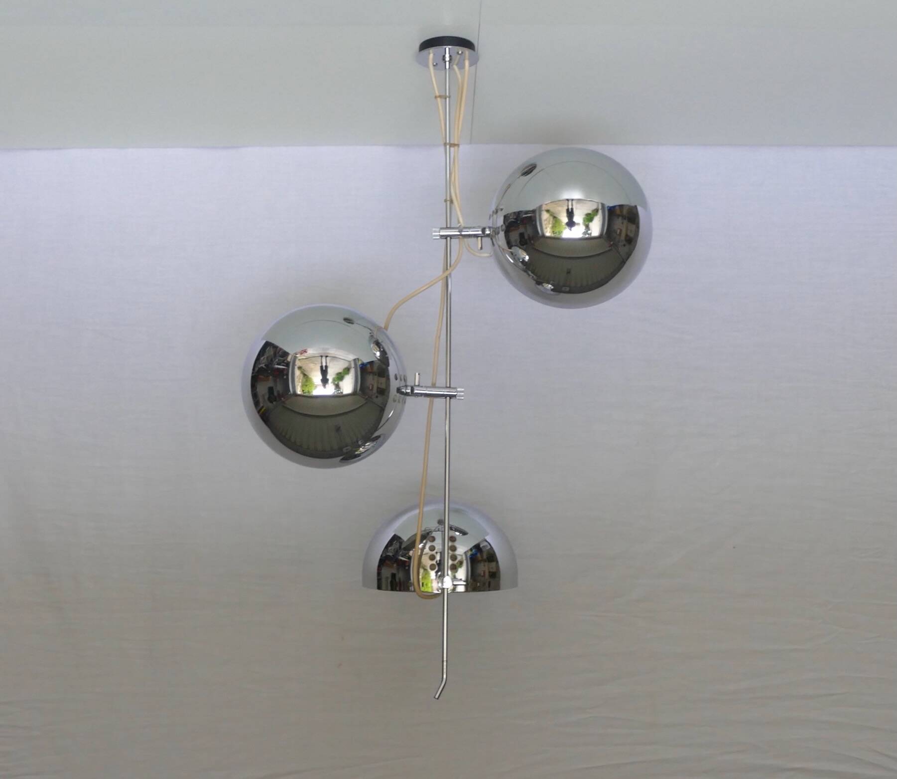 Rare A25 Alain Richard pendant light, Disderot edition, 1960