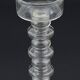 Bougeoir vintage en verre transparent soufflé à la bouche