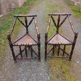 2 antique Scandinavian corner chairs/armchairs