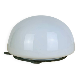 Vintage half-sphere opaline ball wall light