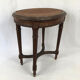 Stool in varnished natural wood Louis XVI style