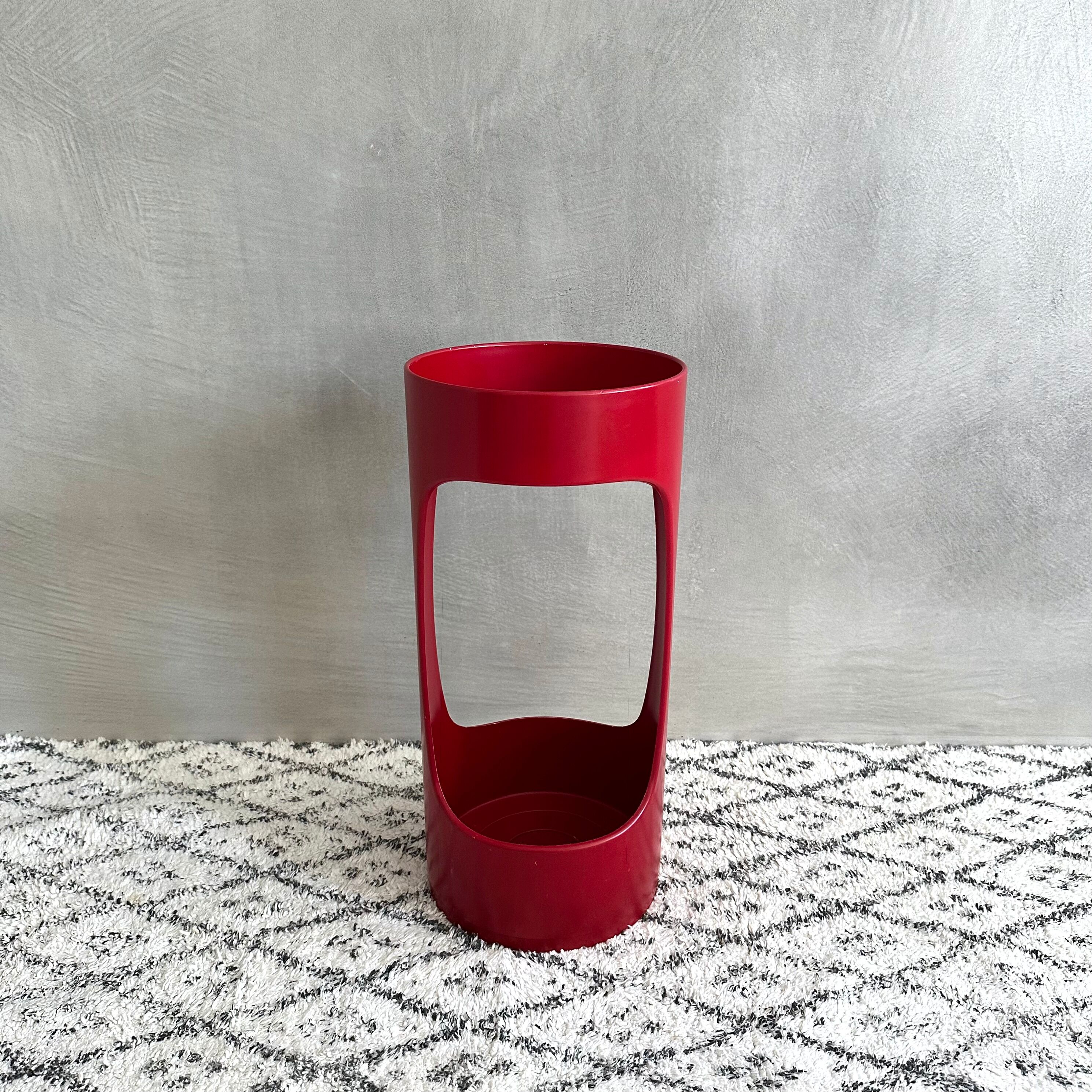 Vintage Umbrella Stand by Schönbuch, Umbrella Holder red, Pop Art