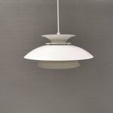 White hanging lamp from the 1980s, produced by Form-Light Denmark.