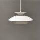 White hanging lamp from the 1980s, produced by Form-Light Denmark.