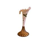 Opaline Vase On Bronze Base, Early 20th Century.