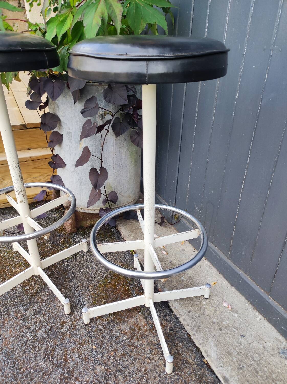 Two beautiful vintage bar stools
