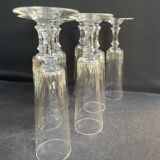 8 Flûtes à champagne – cristal léger taillé