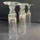 8 Champagne flutes – light cut crystal