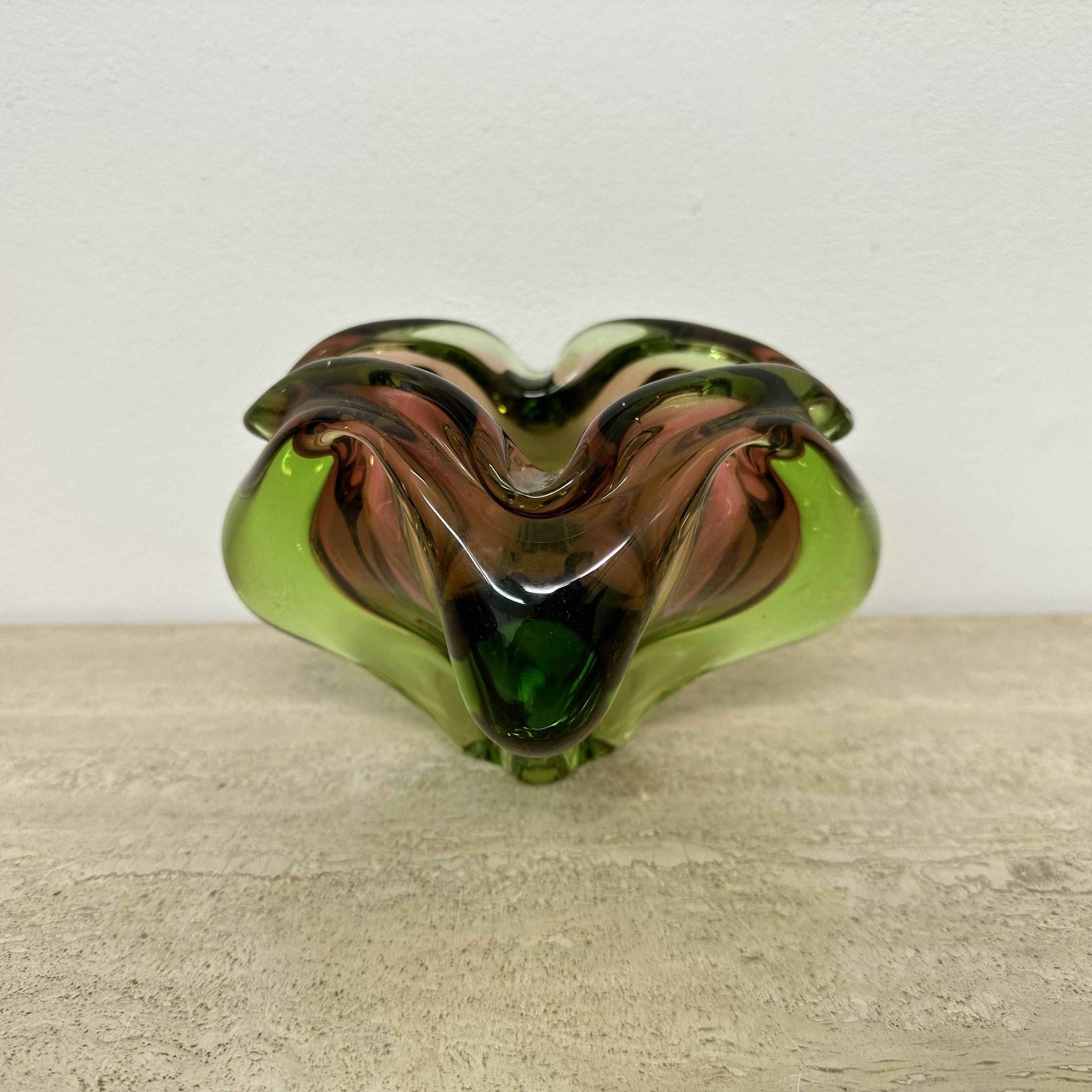 Mid century Murano glass bowl , 1970s