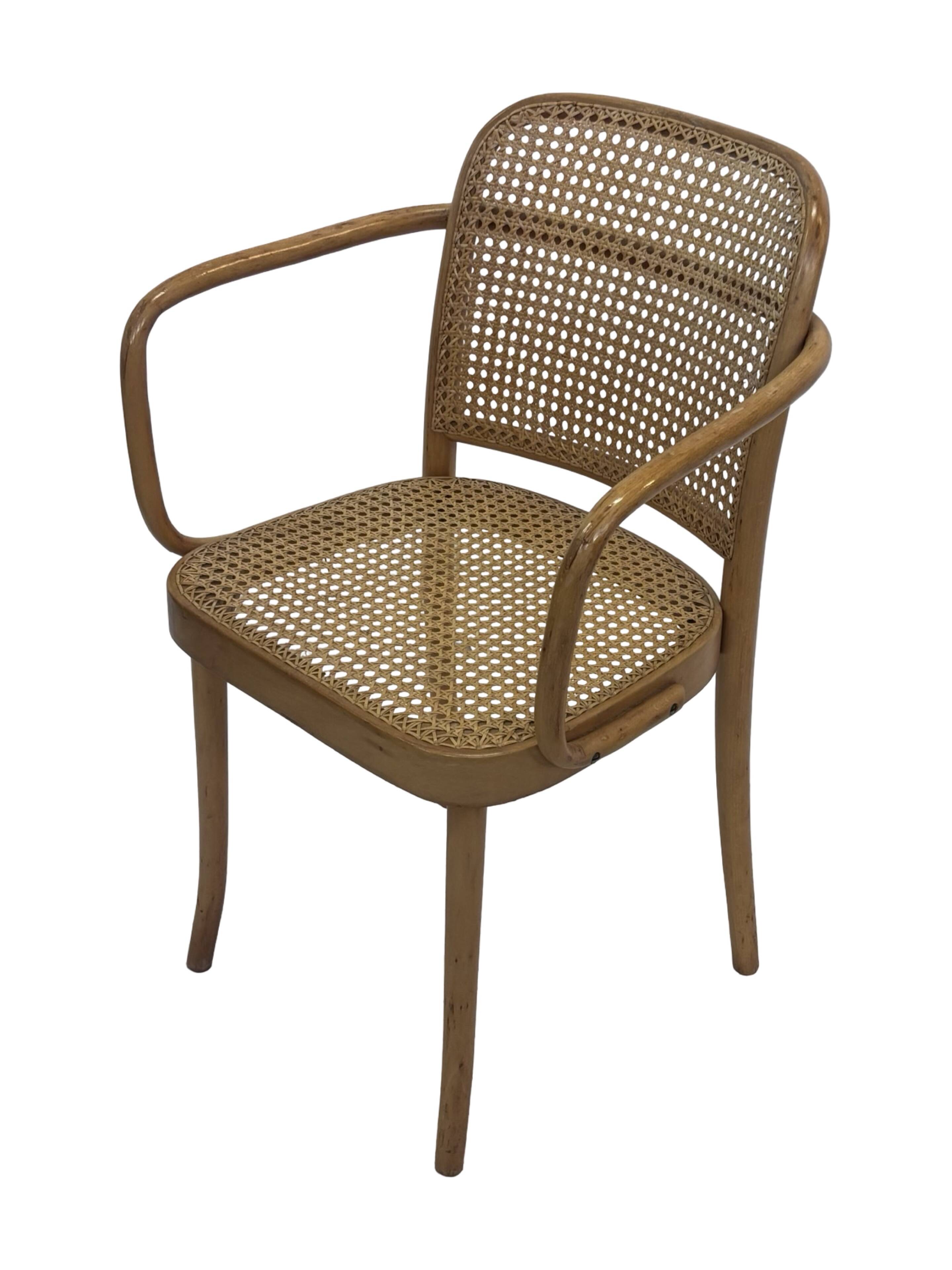 Chaise vintage modèle 811 / Chaise de Prague par Josef Hoffmann pour Ligna FMG 1950