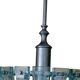 Vintage chandelier in thick, frosted glass, chiseled in the Fontana Arte style.