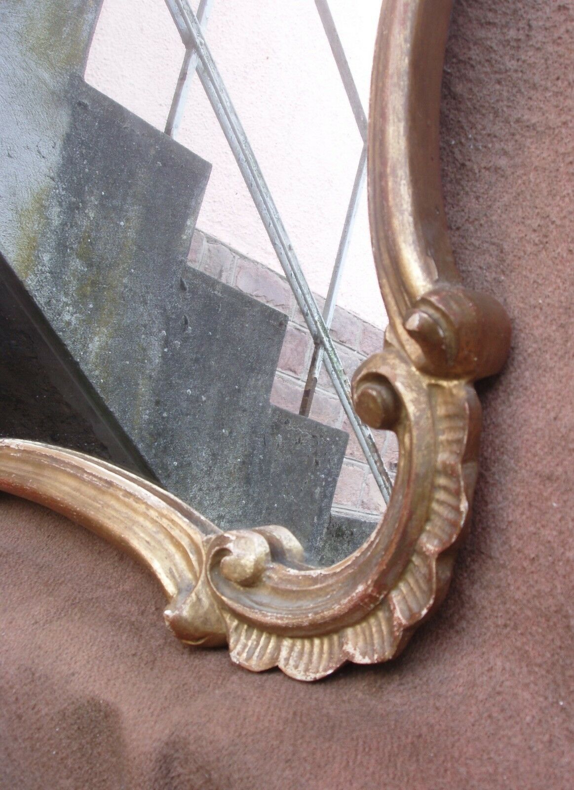 Louis XV-style golden mirror