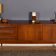 Restored 1960s Long Aformosia Sideboard By White & Newton