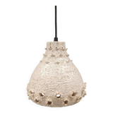 Ceramic hanging lamp in creamy white color that almost looks like a corral