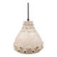 Ceramic hanging lamp in creamy white color that almost looks like a corral