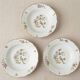 Lot de 3 assiettes creuses Digoin & Sarreguemines, oiseau de paradis