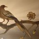 Art Nouveau gilded glass brasserie mirror