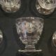 10 old port wine glasses in engraved art deco chiseled crystal