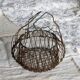 Panier pliant vintage en métal en forme de fleur