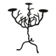 1960s tripod candelabrum