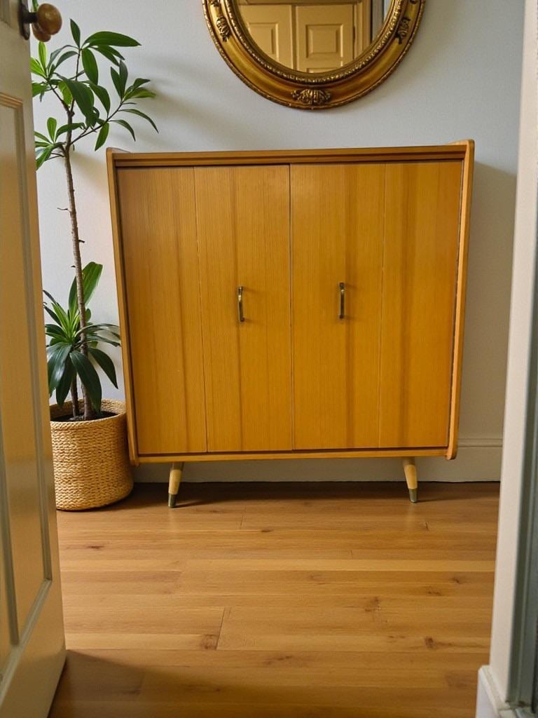 Vintage shoe cabinet / wooden furniture
