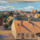 Large Original Swedish Oil on Panel – "Urban Landscape" by Wilhelm Matton – Signed – Dated 1947 – Framed – 83 × 73 cm (32.7 in × 28.7 in)