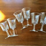 Set of 6 vintage wine glasses