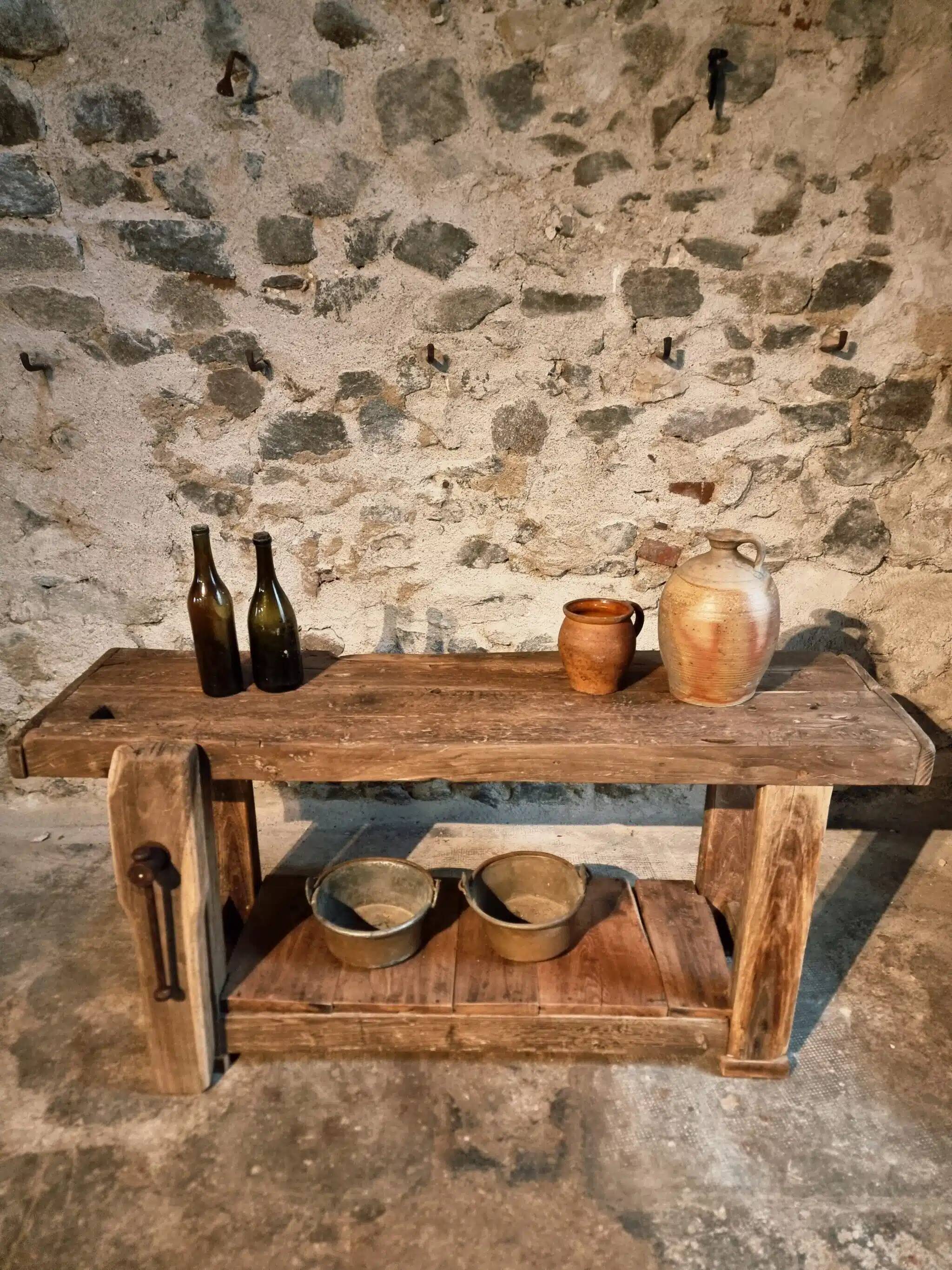 Antique oak workbench, circa 1900