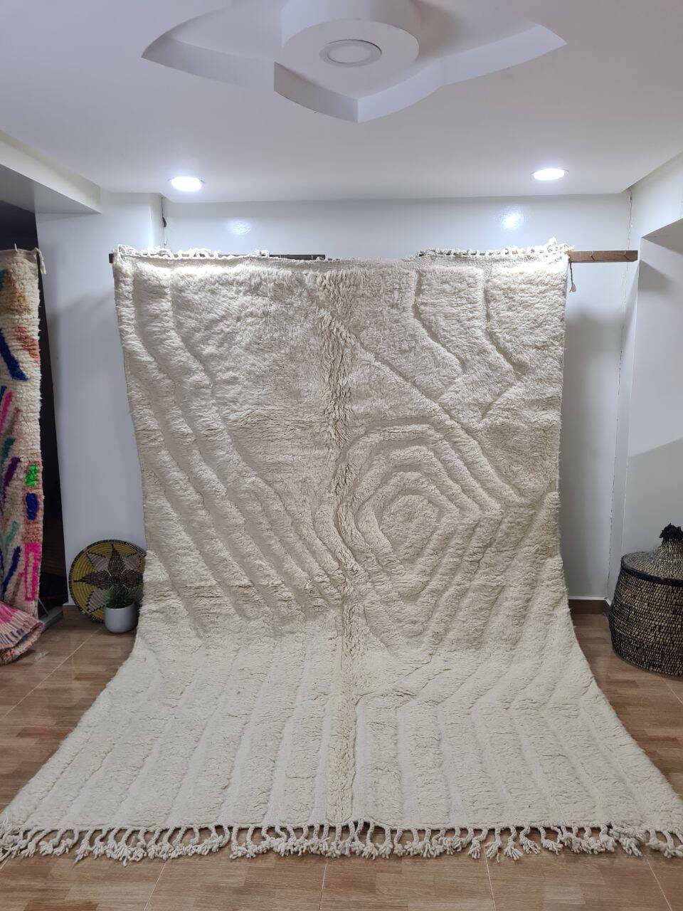 Handmade wool Berber rug 300 x 200 cm