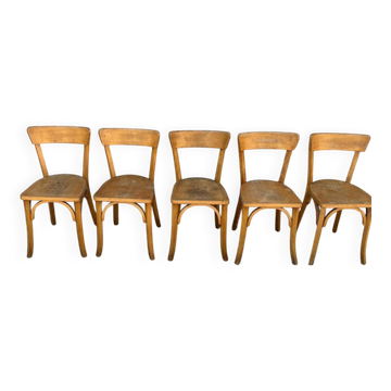 (Lot) 5 Bistro Chairs Luterma (Honey)
