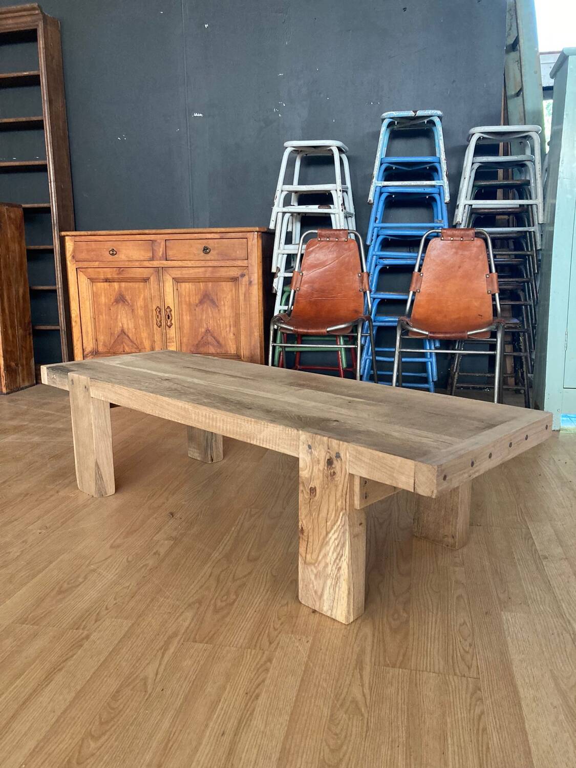 Solid oak coffee table