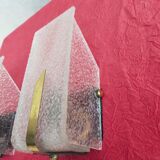 Vintage wall lamps in plexiglass and brass