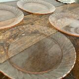 Lot 4 plates Arcoroc model Rosaline