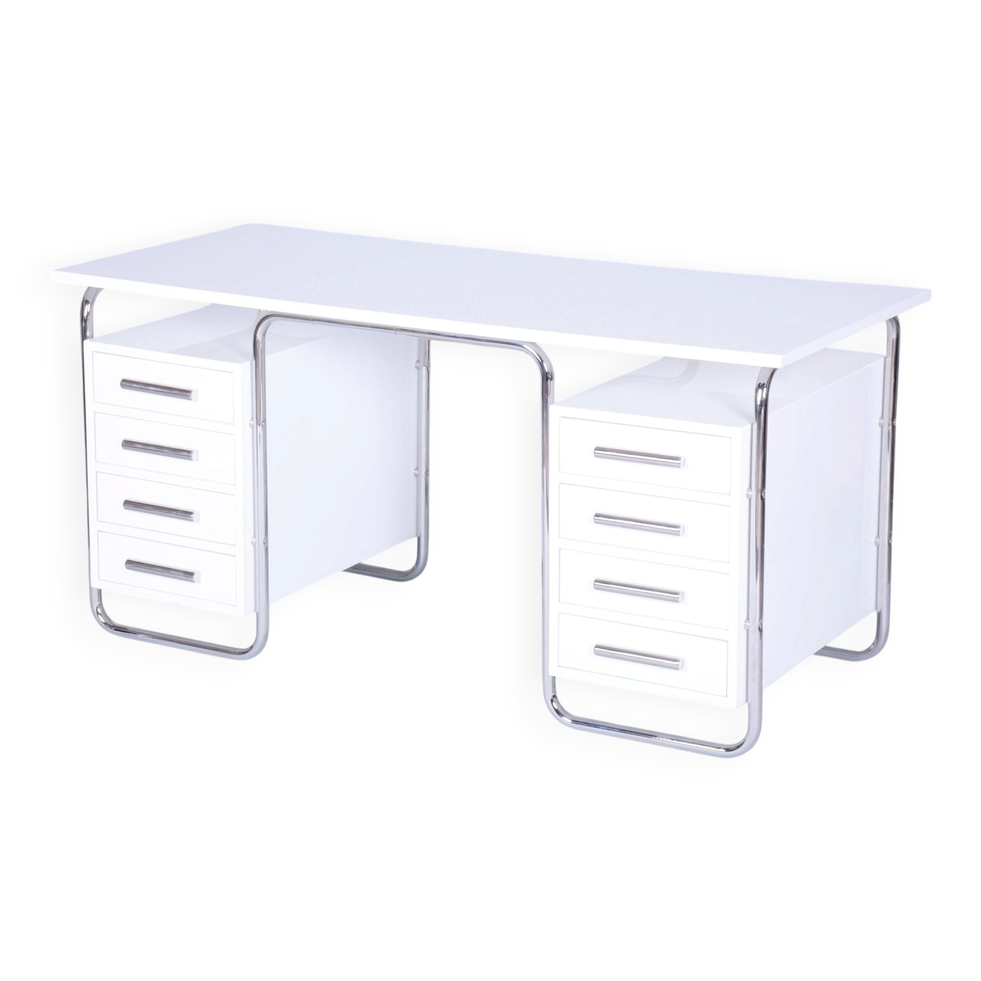 Bureau Bauhaus en acier chromé par Marcel Breuer, tchèque, années 1930