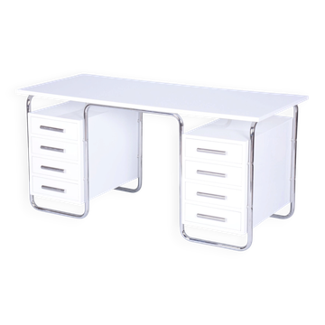 Bauhaus Writing Desk in Chrome-Plated Steel by Marcel Breuer, Czech, 1930s