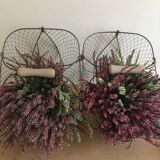 Screened basket for decoration or garden