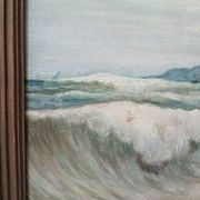 Painting on wood "seaside"