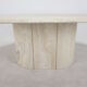 Table basse ovale italienne en travertin, 1984
