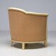 Fine Art Deco Bergère Club Chair Hollywood Regency Style Damask