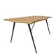 Violin-shaped coffee table with brass legs